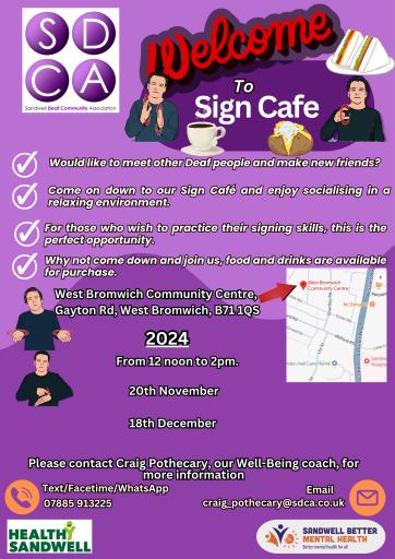Sign Community Cafe 18th December