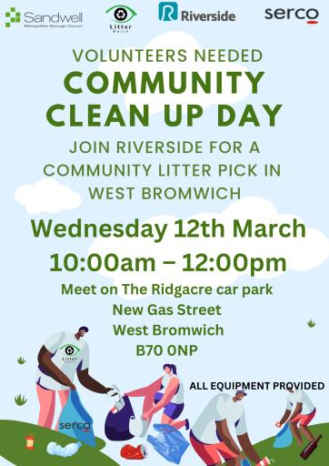 Volunteers Needed Community Clean up Day